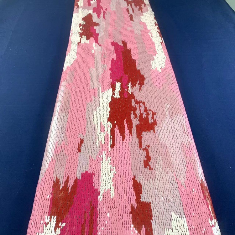 Fabricantes de telas de camuflaje geométricas industria pesada telas de sequilla vestido diario de moda espectáculo de ropa de banquete telas image 4