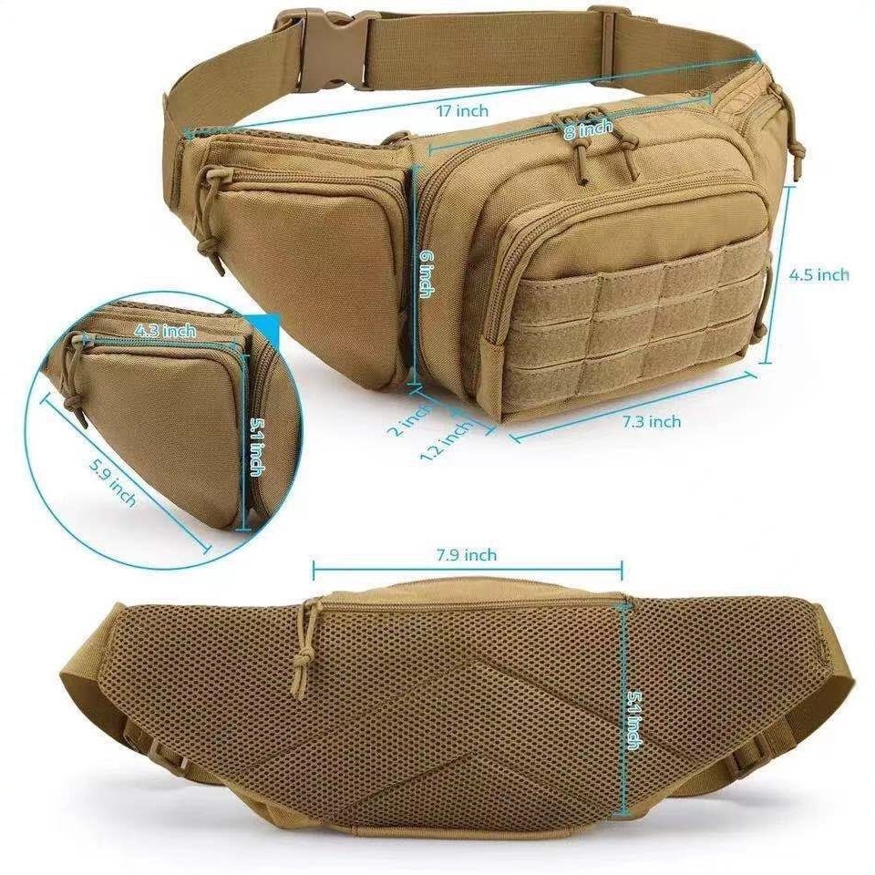 Cross-border In-stock Outdoor Multifunctional For Men And Women, Sports Storage Invisible Gun Tactical Waist Bag,_voghion.com