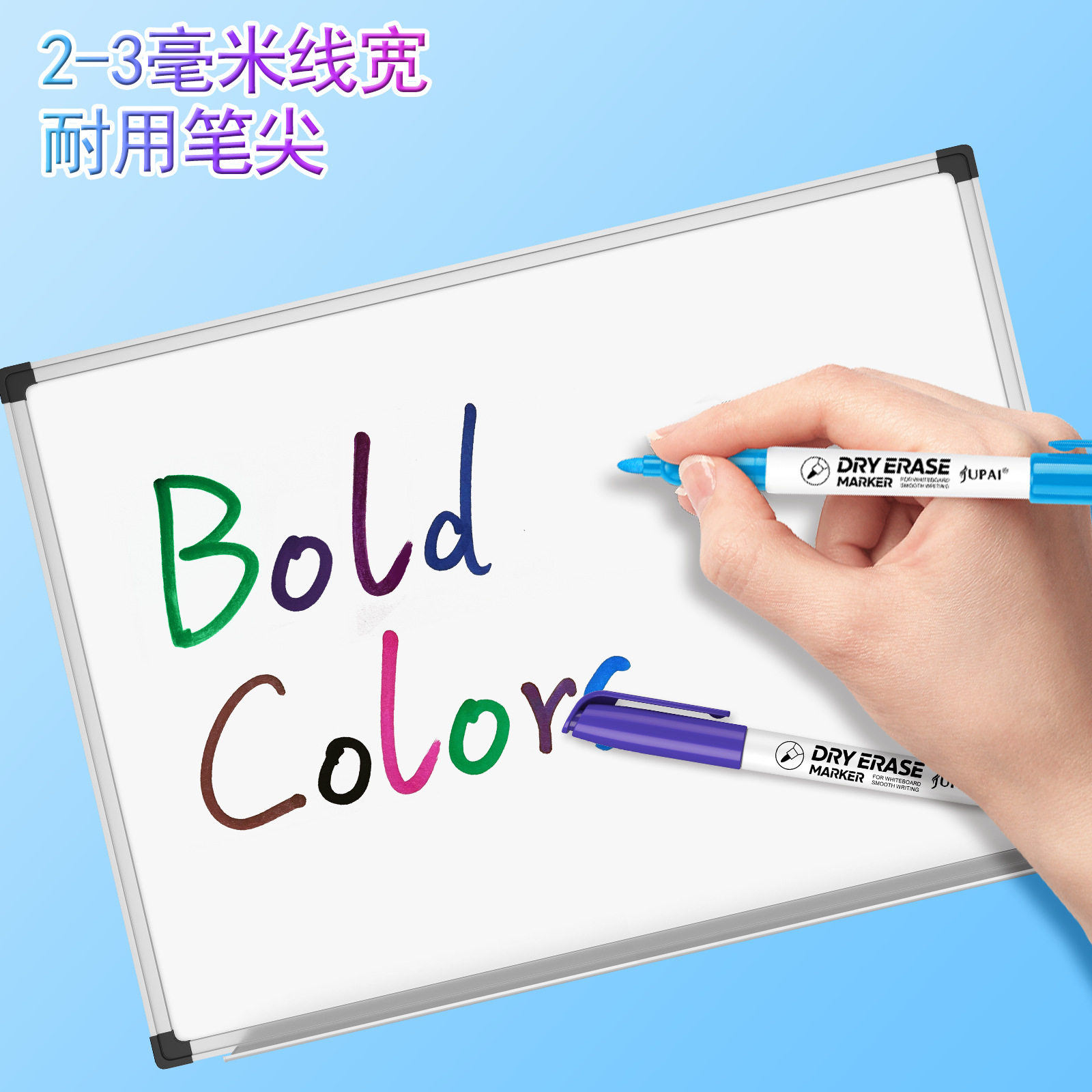 Bolígrafo de pizarra de color conjunto de escritura de escritura de pizarra de escritura suave sin tinta borrable al por mayor