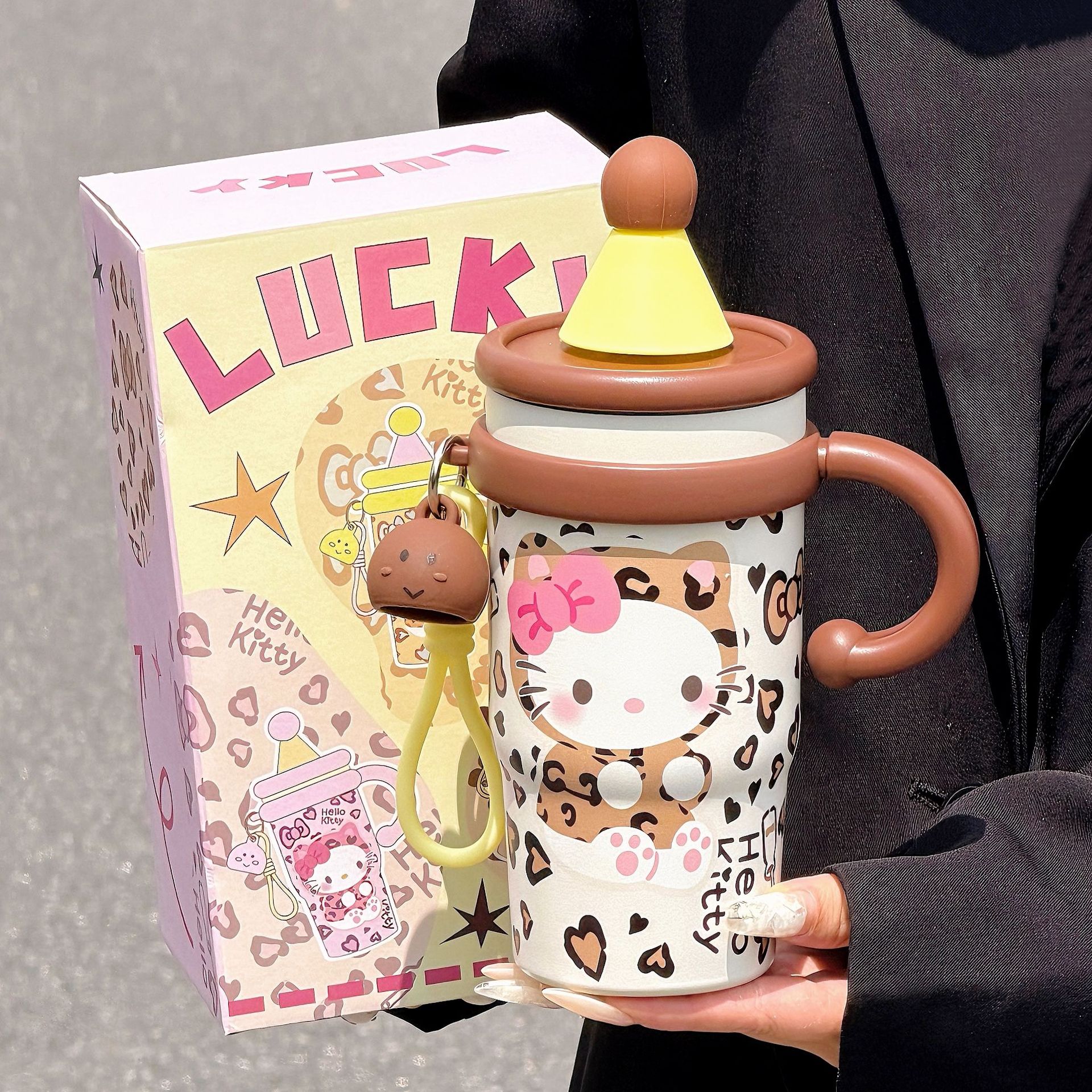 텀블러 Hellokitty 보온컵 여자용 2026 신상품 학생용 대용량 빨대 보냉 스테인리26 이미지 4