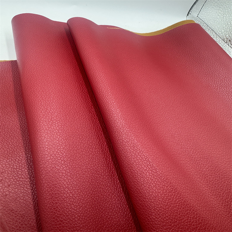 802纹PU欧标环保人造革小荔枝纹防水手袋箱包沙发文具软包面料