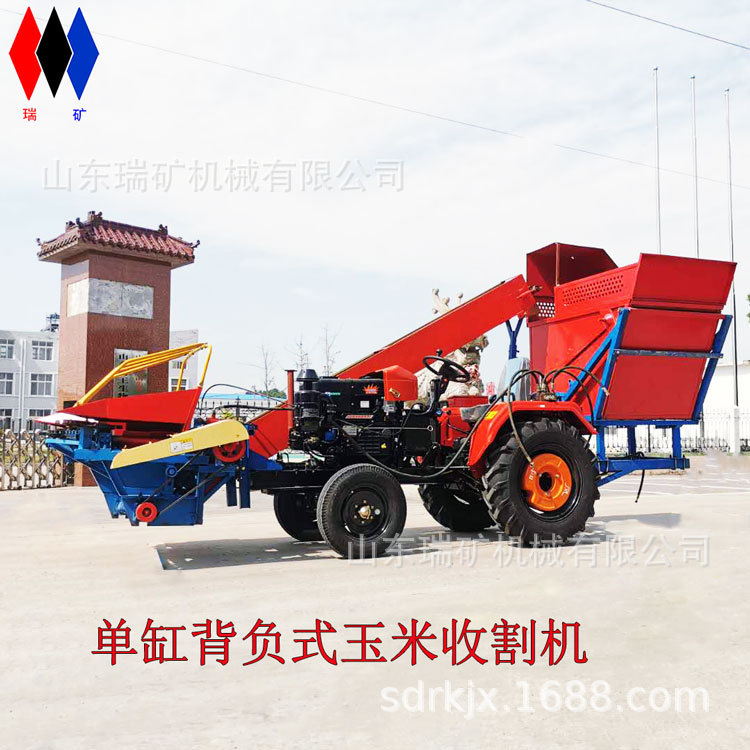 新款背负式玉米秸秆青储收割机茎秆粉碎还田小四轮配套玉米收割机