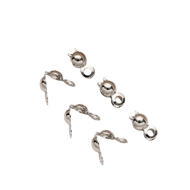 14K Gold-Plated Color-Preserving Covered Buckle Bean Buckle Double-Eared Double-Sided Buckle Ending Double Covered Buckle DIY Bracelet Necklace Bead Chain Accessories 5