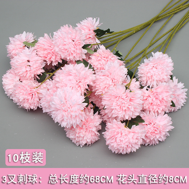 10 flores rosadas bodas flores de seda decoración floral flores falsas hortenida Wenxin Road Artes florales otros