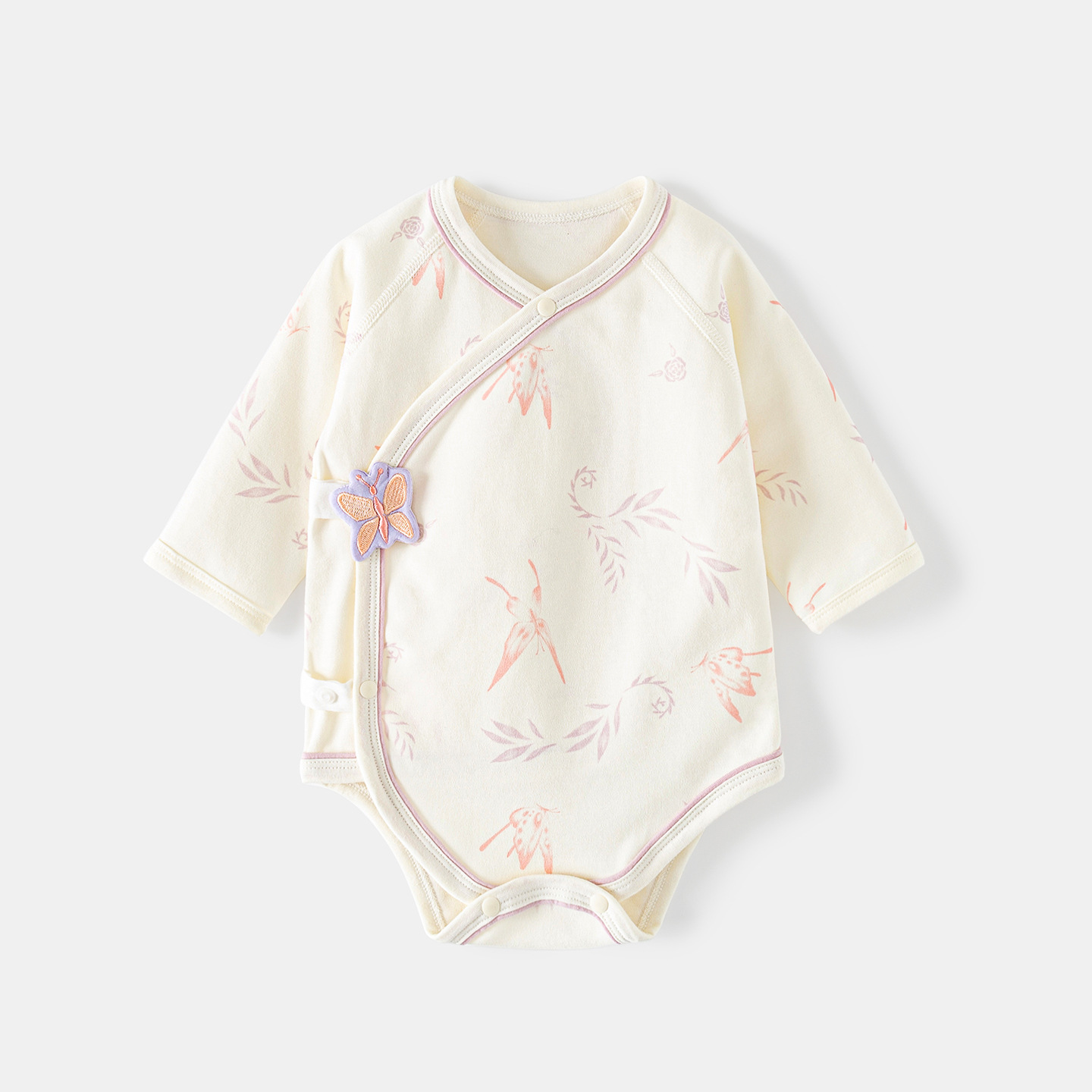 Uniforme de bebé primavera y otoño luna llena de algodón para hombres y mujeres delgado monje triángulo chaqueta de caballo ropa recién nacida ropa de bebé