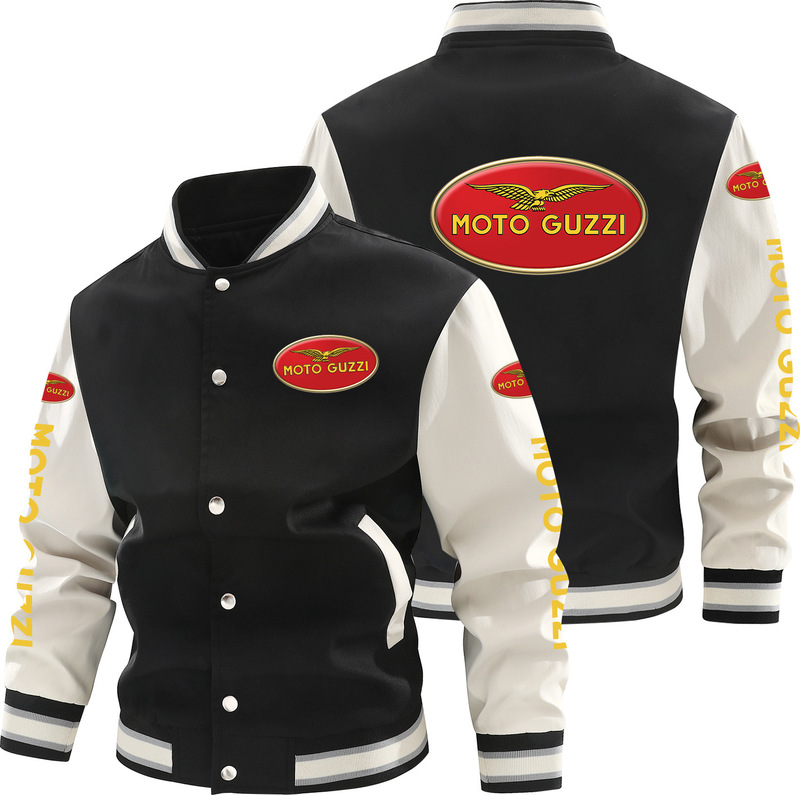 Cross-Border [US Size] Men's Thin Baseball Suit Jacket Bomber Jacket Student Guz Motorcycle Printed Jacket