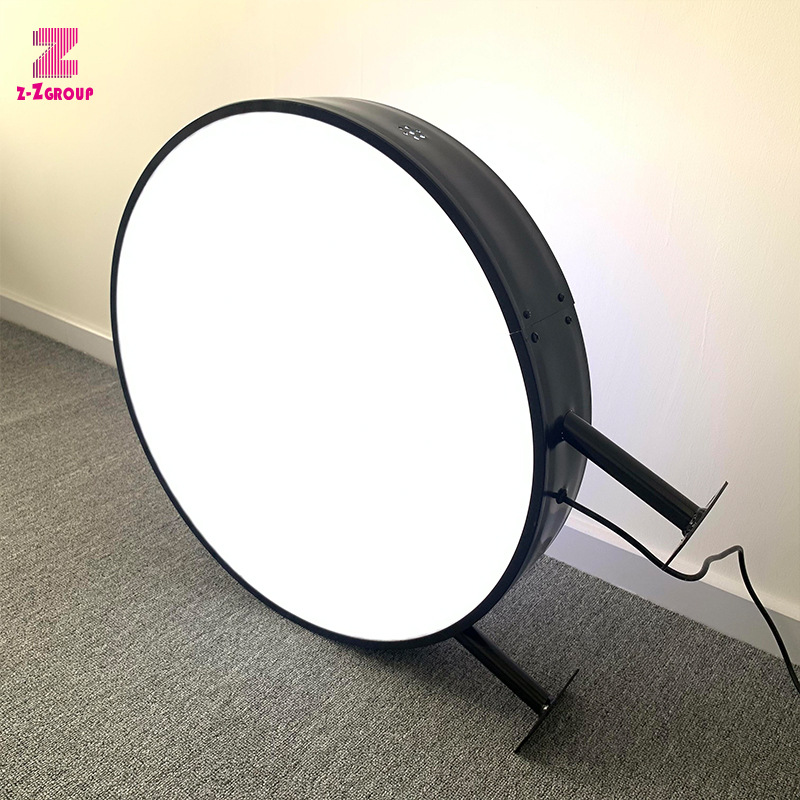 led招牌灯箱亚克力灯箱户外防水双面侧挂招牌方形圆形吸塑灯箱