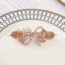 水钻发夹韩国发饰优雅花都盘发弹簧夹头饰女妈妈发卡顶夹饰品批发