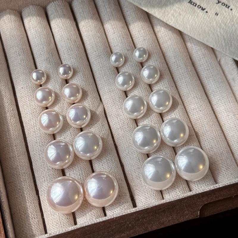 Earrings from pearl, small design ear clips, silver 925 sample