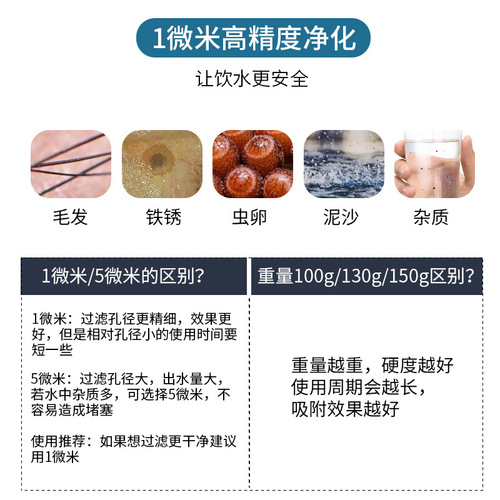 Water purifier PP cotton filter element 10 inch universal household pre-filter meltblown filter element 1 micron 5 micron needle puncture