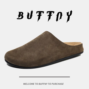 2025 Spring Casual Birkenth Slippers Outwear Retro Half Slippers Slip-on All-match Thick-soled Muller Lazy Shoes