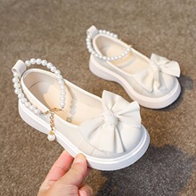 L 32835 Girl's Bow Pearl Shoes Ůͯ����������Ь ŷ������羳