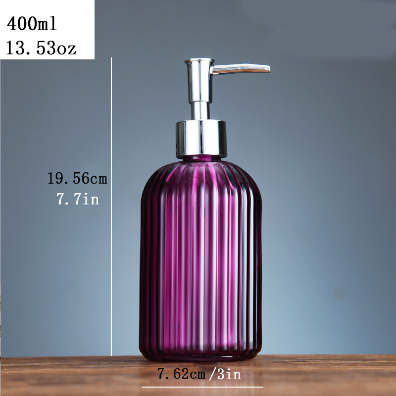 Botella de desinfectante de manos de comercio exterior botella de desinfectante de manos de alta calidad botella de vidrio 500ml botella vacía champú líquido de baño botella dividida