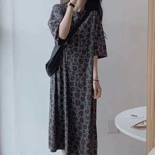 2026新款夏季女装时尚连衣裙日系慵懒风ins中长款衣裙显瘦炸街潮
