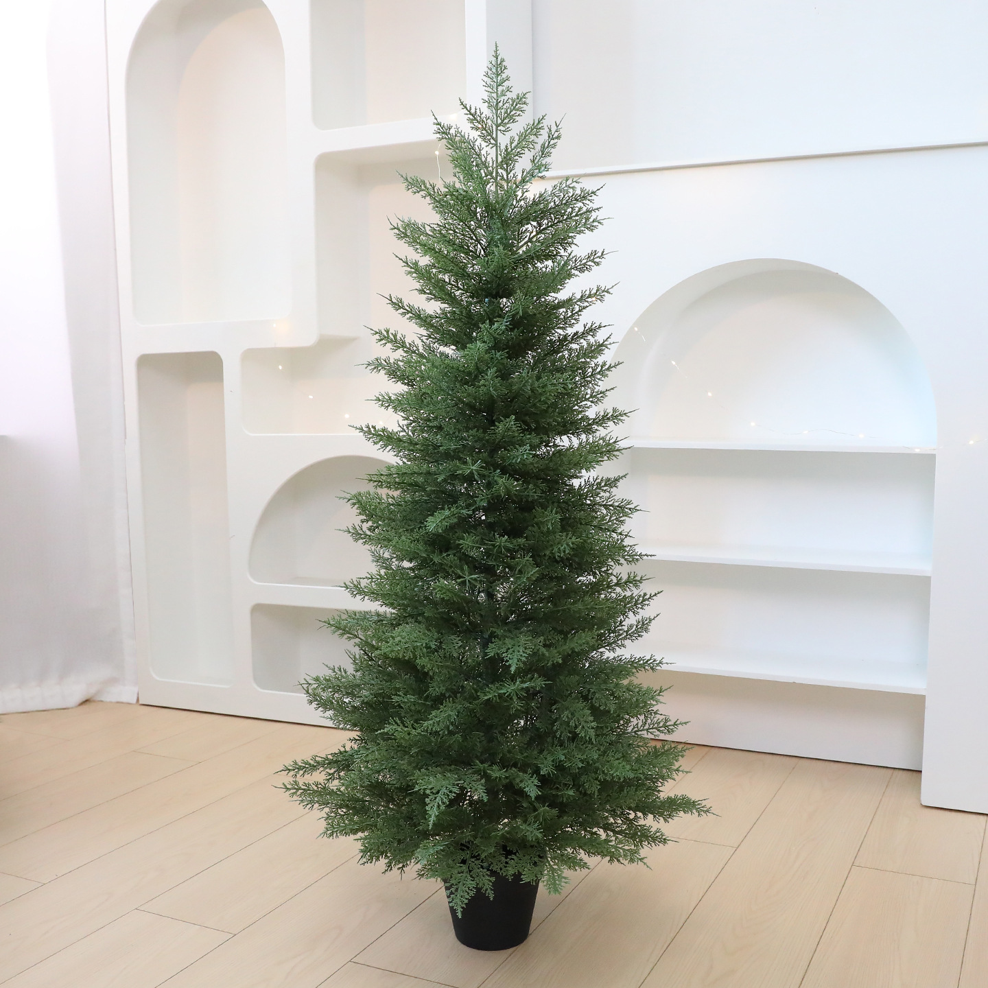 Shengyuan nuevo desmontable PE puro lado ciprés adornos de árbol de Navidad centro comercial hogar decoraciones navideñas fábrica directa