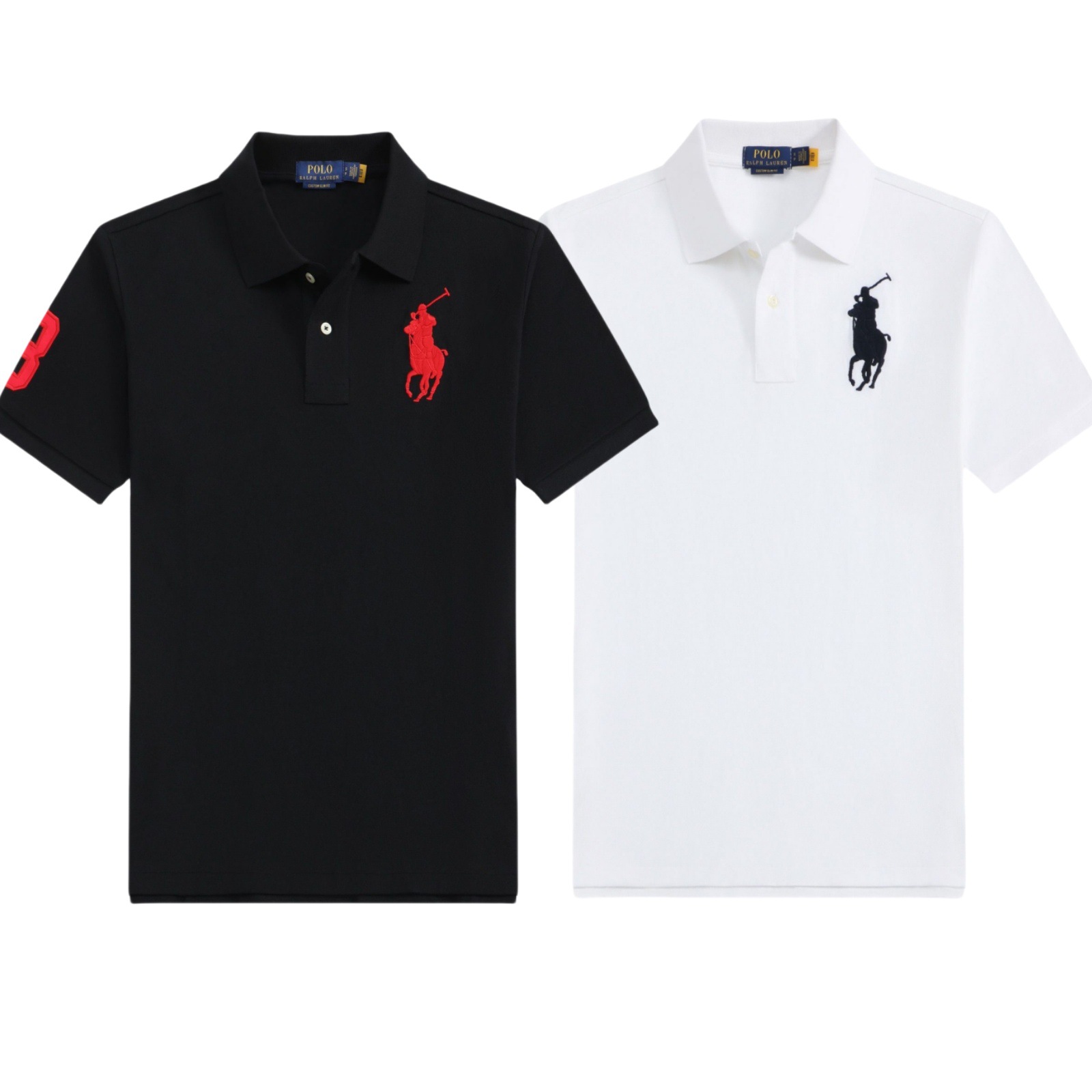 Cross-Border Polowalk Men's Malaysian Lf Logo Embroidered Lapel Short-Sleeved Polo Summer New Rl Casual Polo Shirt