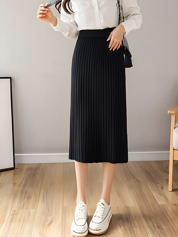 60-150kg Plus Size Knitted One-Step Skirt 2025 Autumn and Winter New Style Slightly Fat mm Straight Slit to Cover the Hips 60-150kg Plus Size Knitted One-Step Skirt 2025 Autumn and Winter New Style Slightly Fat mm Straight Slit to Cover the Hips