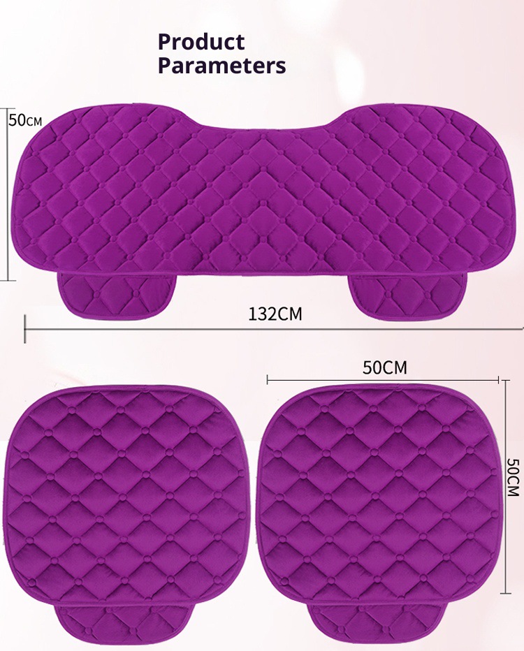 Plush Seat Cushion Half-Pack Seat Cover Velvet Seat Cushion Winter Seat Cover Small Three-Piece Cross-Border E-Commerce Car Seat Cushion