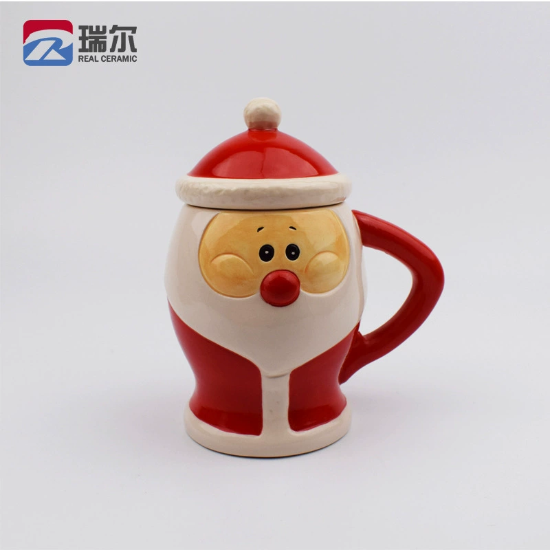 Source manufacturer Ceramic Christmas Cup Coffee Cup Santa Cup Exit Hand -painted Baiyun Tu Elderly Cup