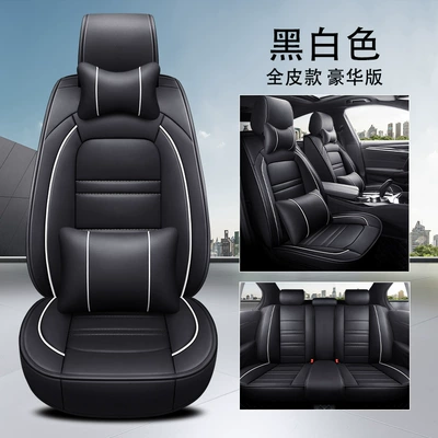 Seat cushion, seat cover – Cushions - deluxe-version-black-and-white-full-leather-version