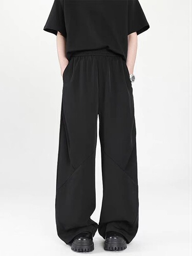 High Street Rugged Style Heavyweight Western Straight Leg Loose Tapered Folded Casual Pants American Trend Brand Wide Leg Versatile Pants