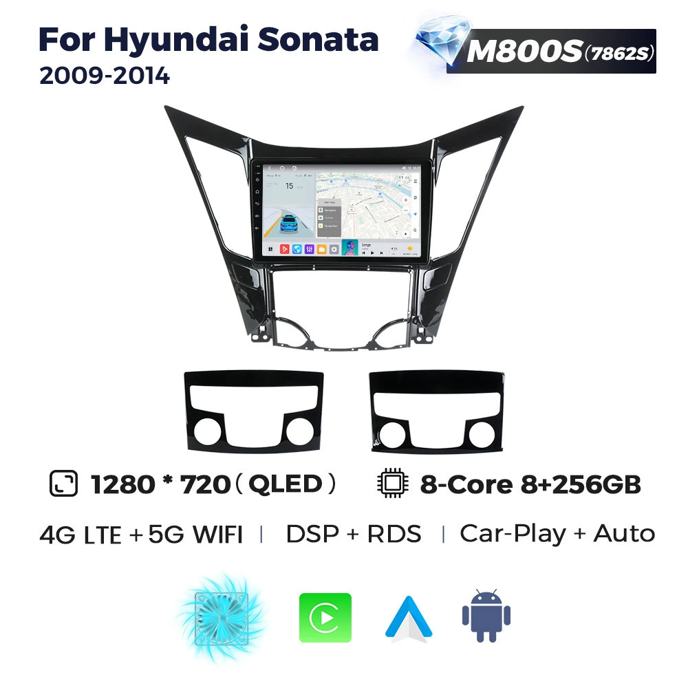 Подходит для автомагнитолы Hyundai Sonata 8 2009-2014 восьмого поколения, навигатор на Android в среднюю консоль