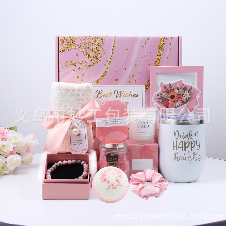Rosa serie traje de regalo Spa cesta de regalo Set Día DE LA Madre novias caja de regalo creativo