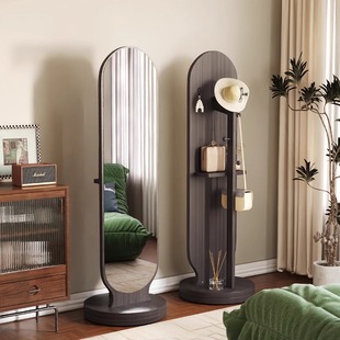 Rotating Dressing Mirror Floor Hanger Mirror Integrated Full-length Mirror Bedroom Dresser Cooler Vertical Mobile Mirror