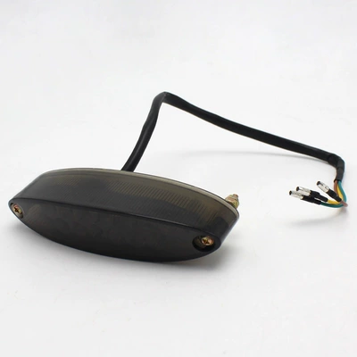 Motorcycle modification parts large displacement sports car brake light electric scooter LED rear tail light wholesale (Tail light) - black-shell