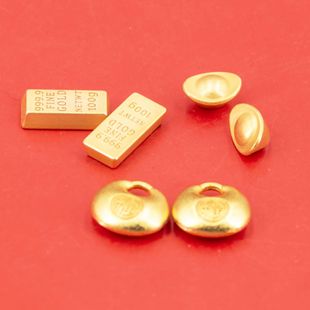 High-Quality Mini Gold Bars, Solid Small Ingots, Advertising and Promotional Gifts, Small Gold Brick Cornucopia, Qiankun Circle Wholesale