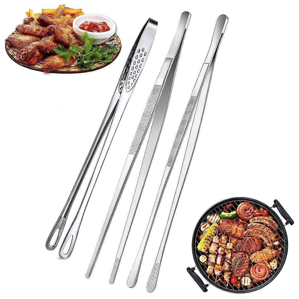 Cross-border Stainless Steel Clip Barbecue Clip Long Clip Kitchen Cooking Western-style Japanese Cuisine Clip suit