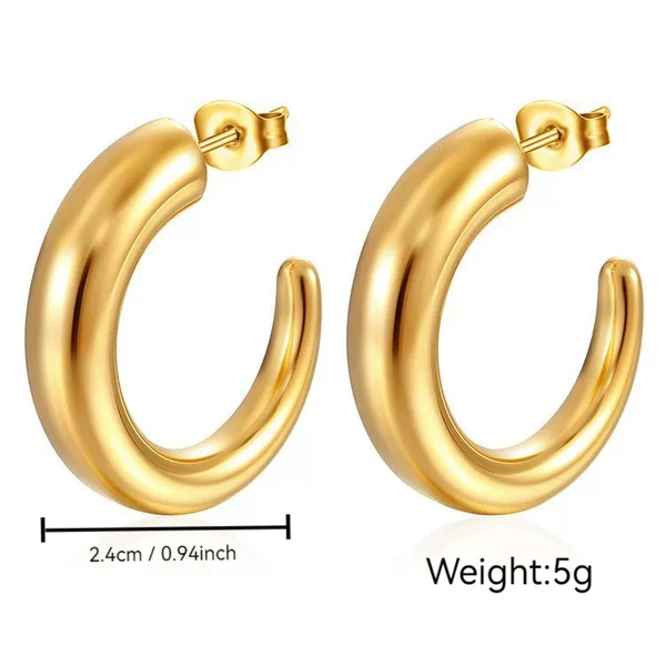 A sharp-hearted earrings gold-colored MS-261