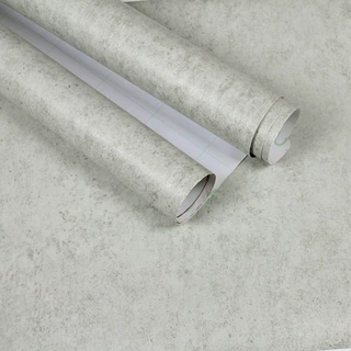 水泥灰自粘PVC壁 哑光工业风墙贴桌面衣柜墙面翻新自粘装饰贴膜