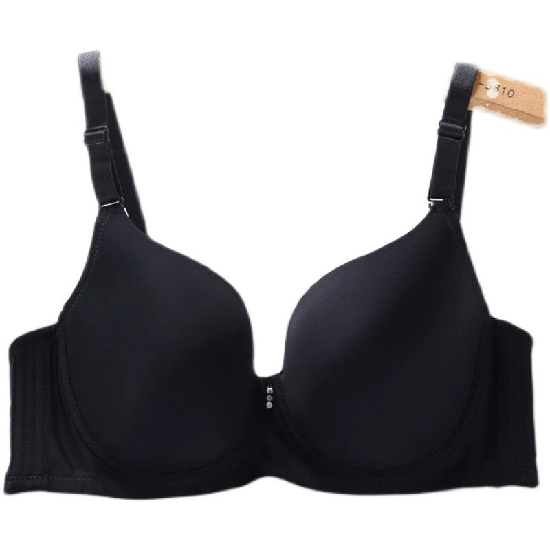 Sponge steel ring bra, supporting silk three dimensional underwear, plus size