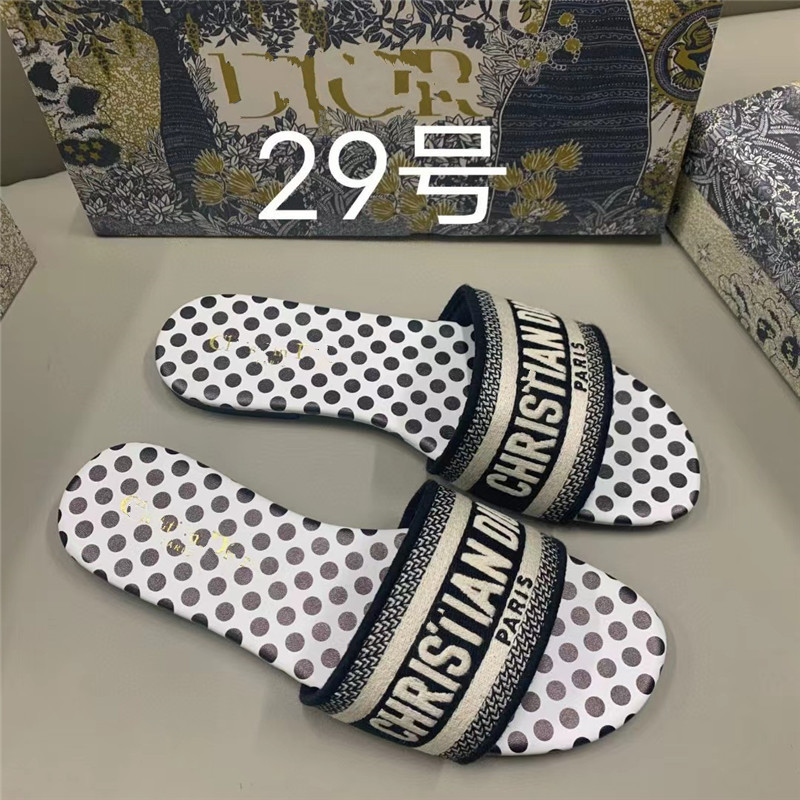 外贸D家拖鞋女经典款提花刺绣夏季沙滩外穿一字型女式拖鞋出货快|undefined