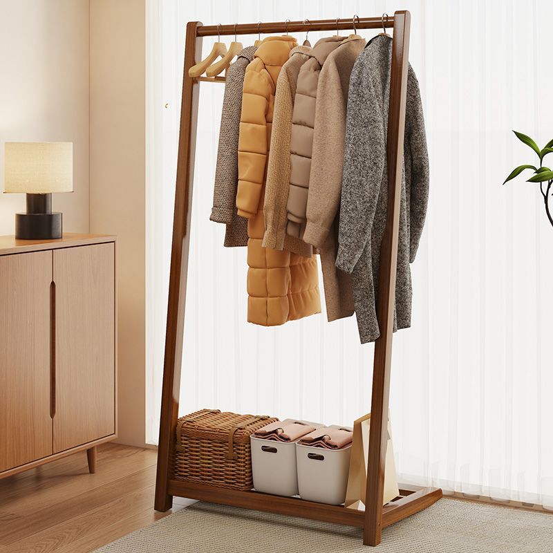 Clothes Rack Floor-Standing Bedroom Household Small Solid Wood Bedside Temporary Overnight Dirty Clothes Vertical Simple Clothes Hanger