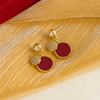 Birthday charm, red festive retro earrings