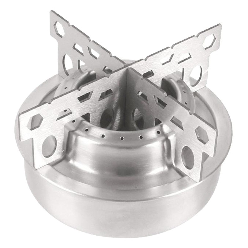 Estufa de alcohol de acero inoxidable al aire libre que acampa portátil estufa de picnic de alcohol sólido líquido pequeña estufa redonda pequeño soporte