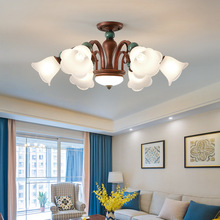 客厅餐厅田园红古吸顶灯卧室书房铁艺创意个性简欧式美式乡村灯具