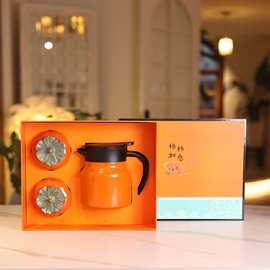 柿柿如意焖大师套装·保温壶茶叶罐礼品礼物代写贺卡顺丰包邮