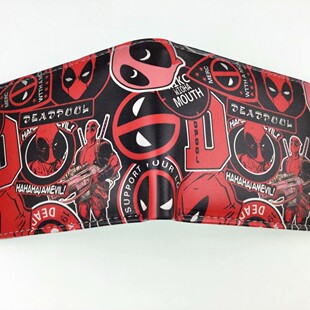 Deadpool Short Wallet Marvel Surrounding Avengers Super Hero PU Coin Purse