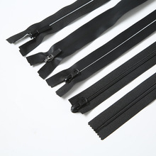 3号尼龙西裤拉链黑白防下滑裤子门襟服装口袋拉锁自锁带锁不下滑