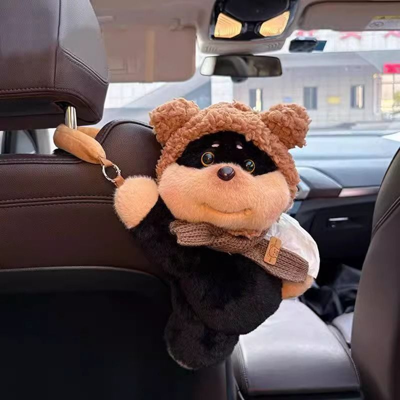 New Car Armrest Box Tissue Box Car Middle Strap Style Car High-End Tissue Box Cute Girl Outfit