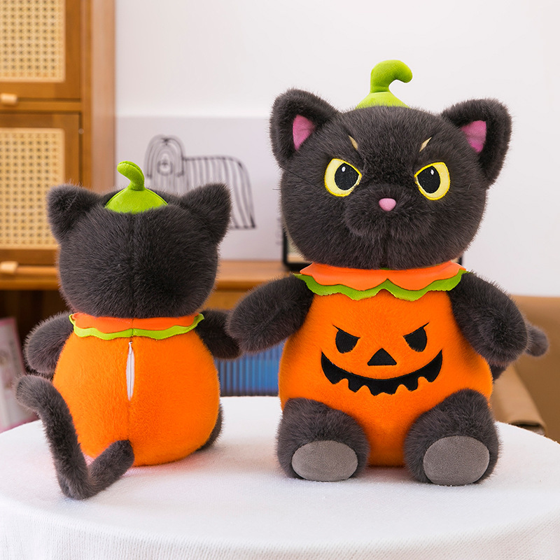 国境を越えた新しいハロウィーンの猫人形ぬいぐるみ猫人形枕友人へのホリデーギフト在庫あり|undefined