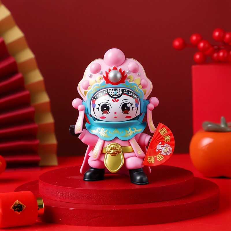 Ópera de Sichuan cara cambiante muñeca creativa Ópera de Pekín maquillaje facial muñeca TikTok puesto de juguete Chengdu regalo de viaje pequeña muñeca