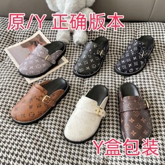 驴家现货包头半拖鞋女外穿小众女士厚底凉拖鞋博肯鞋包头家居防滑