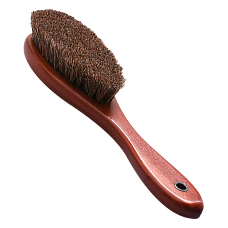 Directo de fábrica madera maciza caballo cepillo de pelo mango largo cepillo de zapatos al por mayor pelo suave pulido Limpieza de eliminación de polvo
