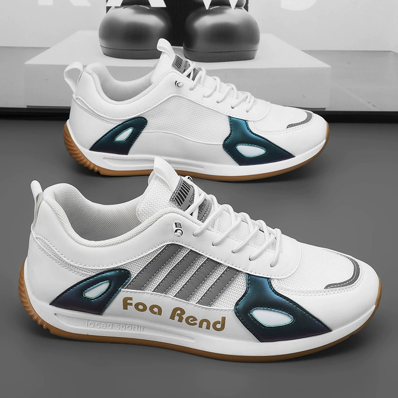 Мужская обувь на мягкой подошве 2025 новая корейская модная мужская спортивная обувь легкая износостойкая маленькая белая обувь