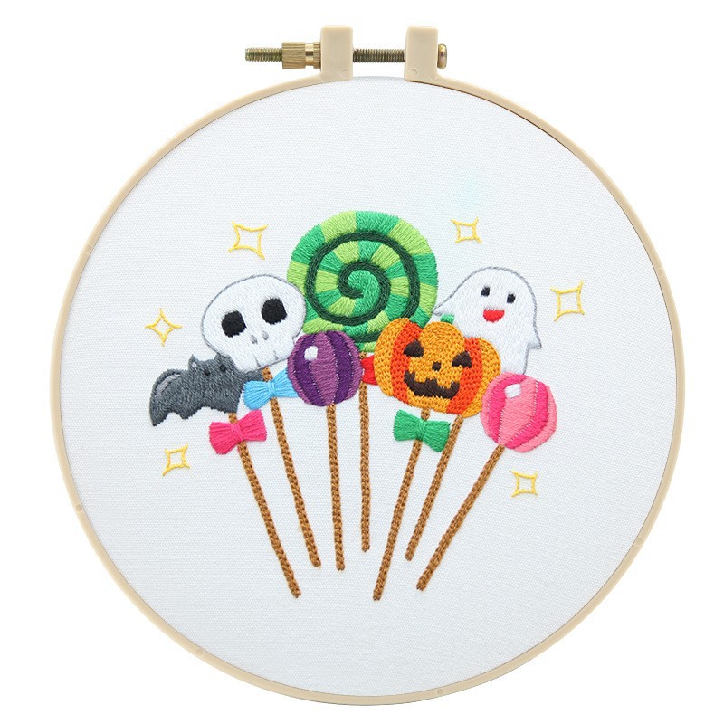 Bordado hecho a mano material de bricolaje Paquete de flores tridimensional Junior novato bolsa de suministro transfronterizo creativo Lu bordado colgante de Navidad pintura