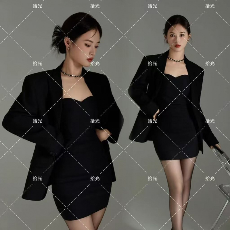 フォトスタジオの新しいポートレートテーマの写真、ハイエンドの女性のプロフェッショナルスーツ、個人的なイメージ写真、アート写真の衣装|undefined